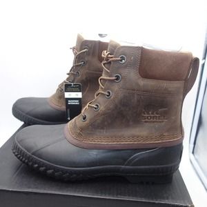 NEW Sorel Cheyanne II Waterproof Duck Boots Tabacco Brown Black Men's 10.5